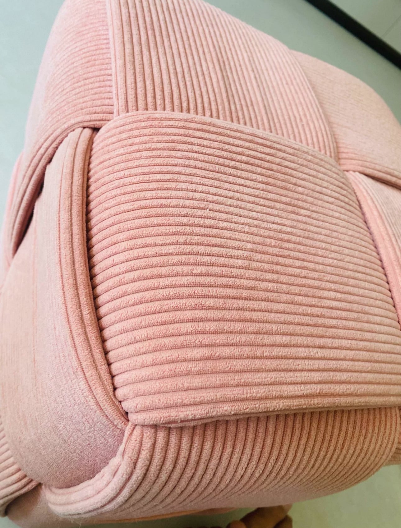 สตูลผ้าลูกฟูก MY DOLLS HOUSE COZY CUBE 38 ซม. สีชมพู_2